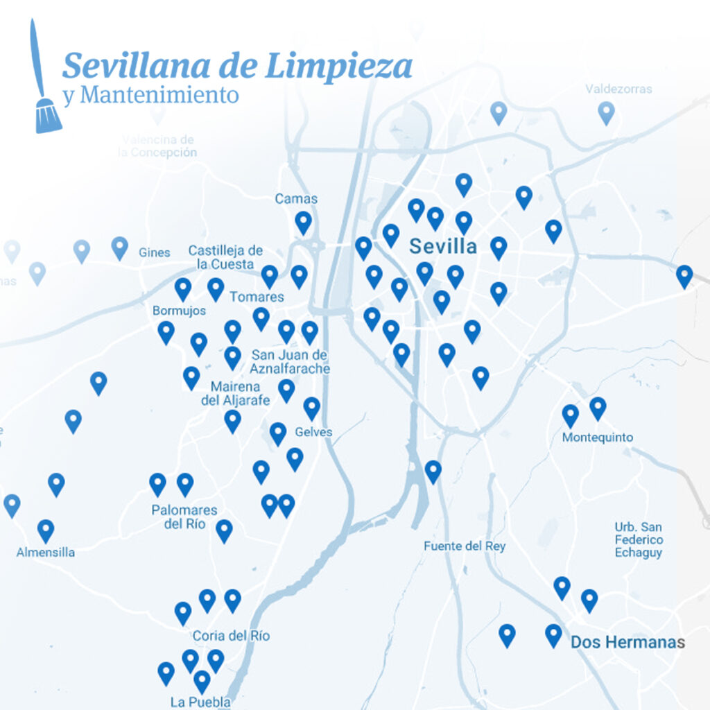 Dónde trabajamos – Sevillana de Limpieza Dónde trabajamos – Sevilla y provincia
